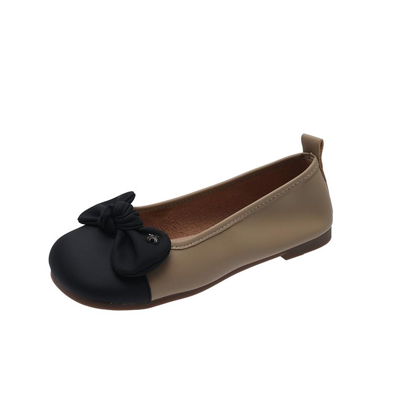 

Genuine Leather Spring Autumn Leather Women Flats Shoes Handmade Flats Ballerina Shoes Women Loafers Comfortable Soft fashion 35 темного кольору хакі