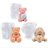 Hug Flowers Love Bear Animal Candle Silicone Mold 3D Love Rose Rabbit Bear Crafts Resin Plaster Soap Mold Valentine's Day Gift