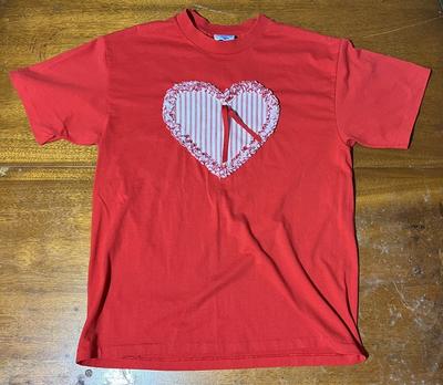 Vintage Single Stitch Hanes Zwaar Huisgemaakt Hart Oma Shirt Maat L Unisex T-shirt