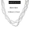Retro Multi-layer Twist Pearl Necklace Light Luxury High-end Baroque Fashion Collarbone Chain Jewelry