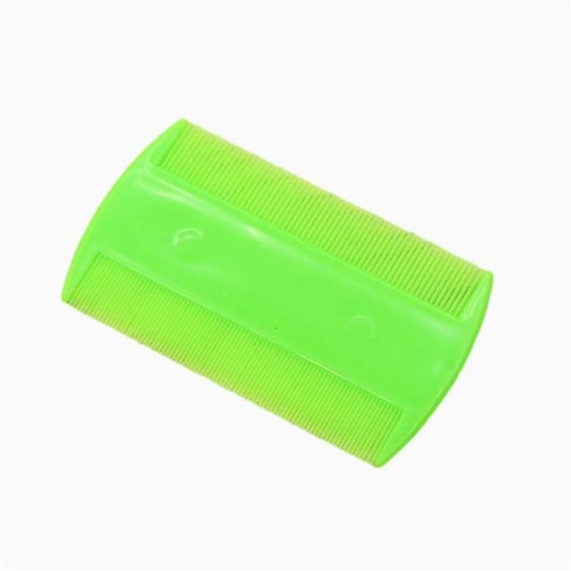 Grzebień dla zwierząt Plastikowy ruszt Dwustronny, gęsty, ząbkowany, dwurzędowy grzebień na pchły grzebień do czyszczenia i pielęgnacji wszy Grzebień na pchły grzebień