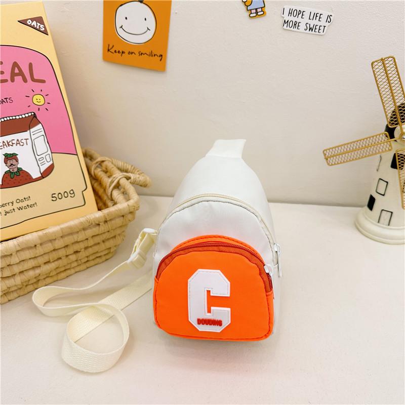 Trendy Children's Nylon Crossbody Bag For Boys With Colorful Letter Design And Breathable Material