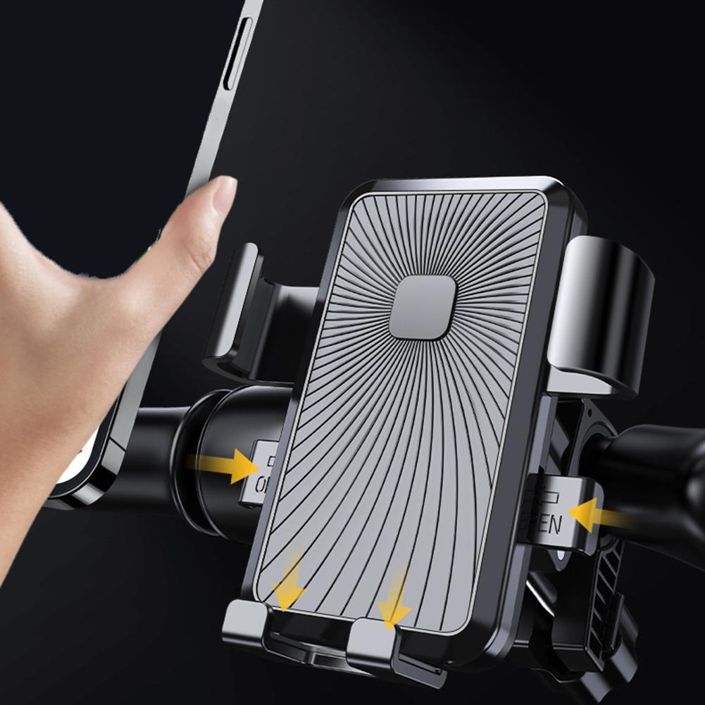 ABS Phone Mount Bracket for Electric Bicycles and Delivery Vehicles 360 Degree Adjustable Holder for Safe Navigation