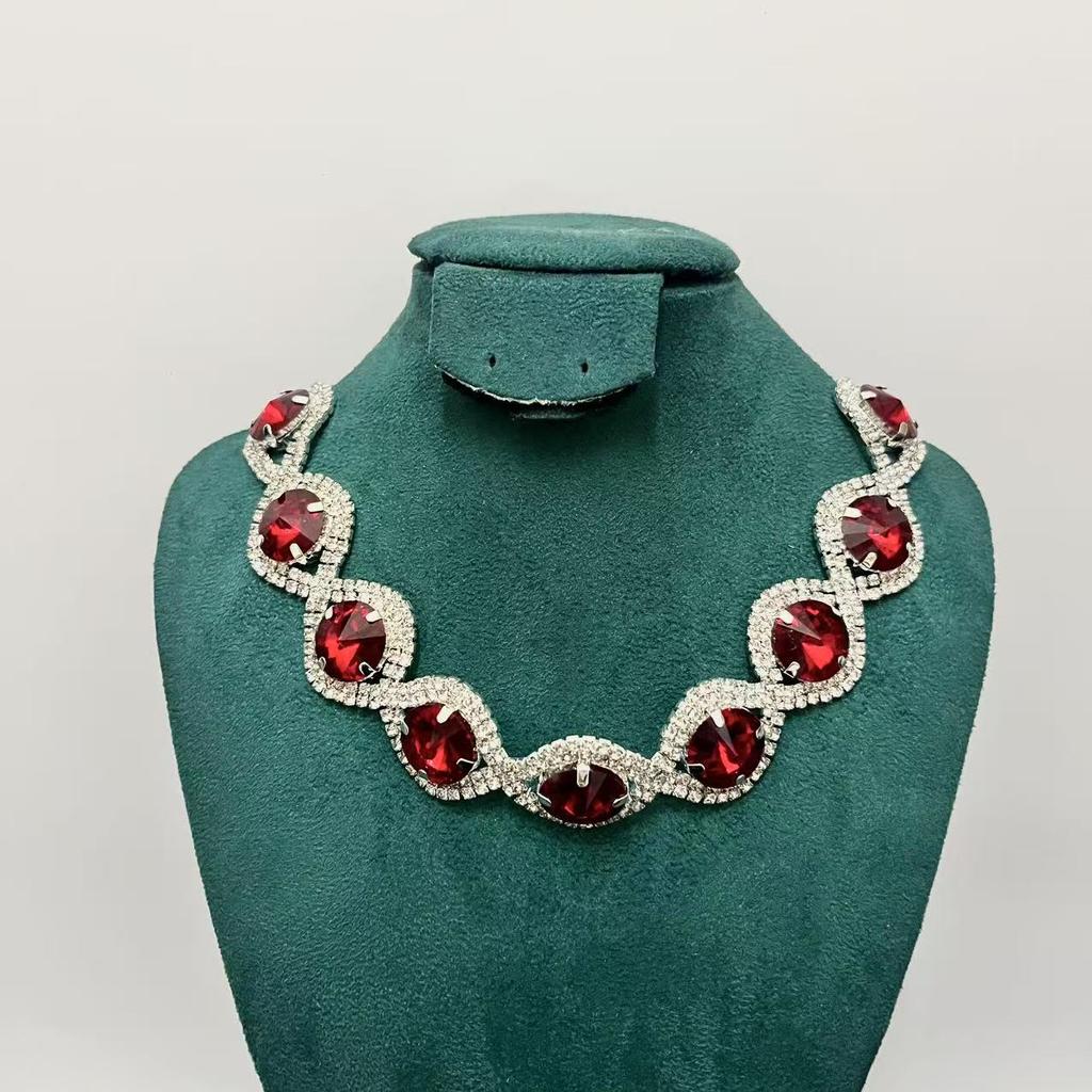 Wind Red, White, Blue And Black Crystal Bracelet, Super Flash Full Diamond Luxury Bracelet Women, Shiny Rhinestone Bracelet Hand Jewelry