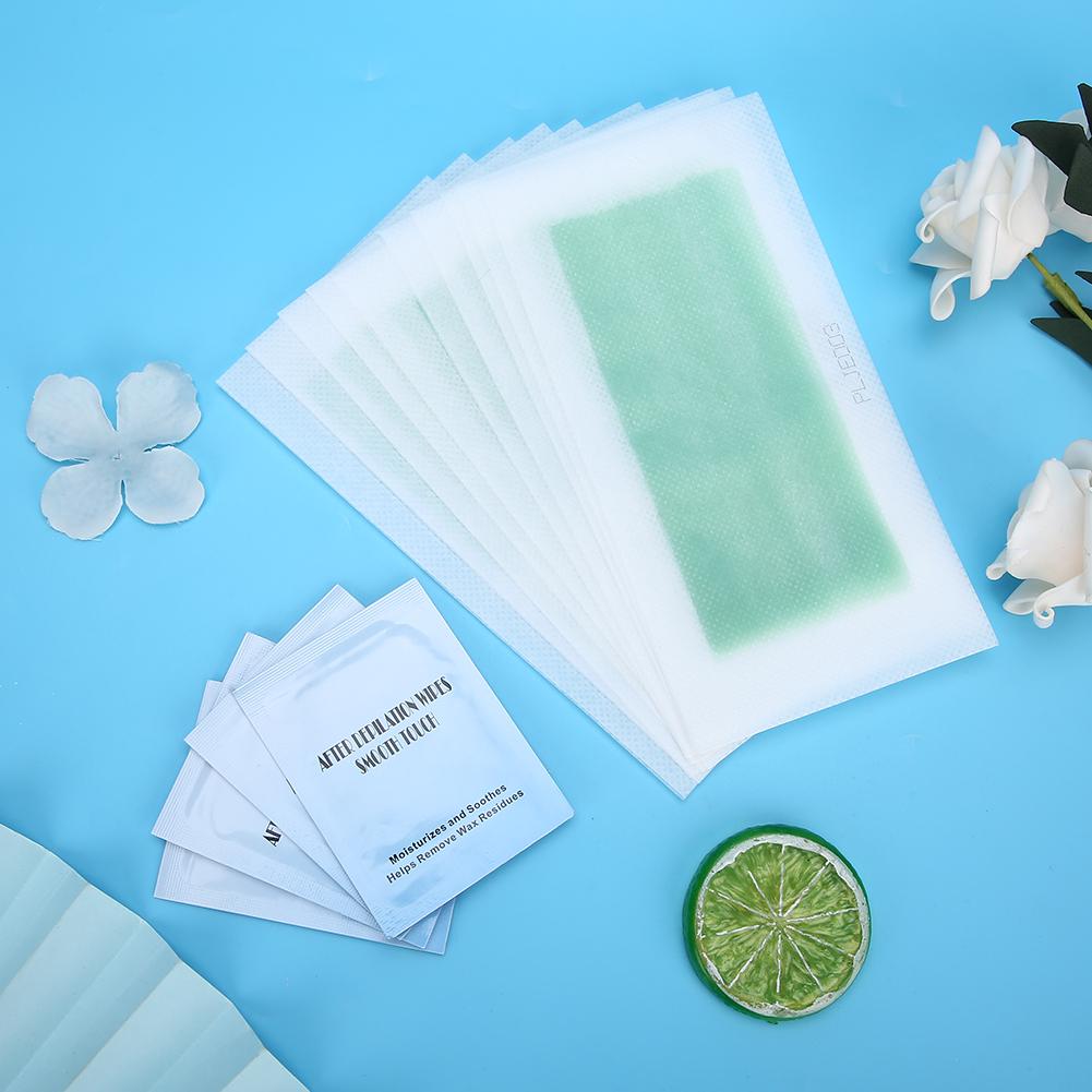 40pcs Hair Removal Wax Strip Paper Depilatory Paper 4pcs Cleaning Cotton Hair Removal Set