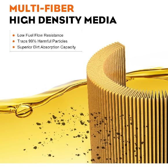 HIPA 24 050 13-S Fuel Filter Or Kohler 24 050 02 CH20S CH25S, CH670S CH730S CH750S LH640S LH685S LH690S LH750S LH755S, SV720S To SV740S Engine 15