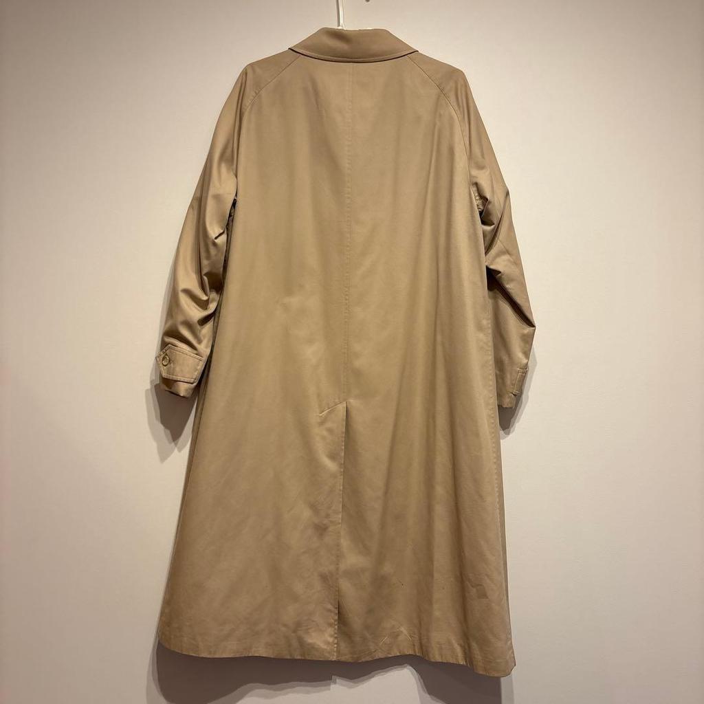 Used 80s UK-made Burberrys Single-Sleeve Balmacaan Trench Coat
