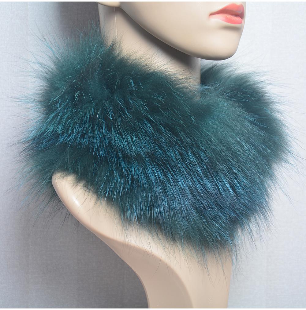 Real Fox Fur Scarf Fur Headband Women Winter Ring Fox Fur Scarves Luxury Neck Warmer Good Elastic 100% Natural Fur Mufflers
