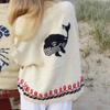 2025 Women's Casual Printed Knit Cardigan Sweater Coat