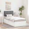 Bed Frame with Upholstered Headboard Light Grey 75 x 190 cm