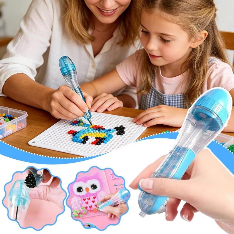 Długopis do koralików Perler Narzędzia DIY Układanki dla dzieci Automatyczna prasa Ulepszone narzędzie do koralików Rzemiosło Artystyczne z koralików Akcesorium do układanek dla dzieci