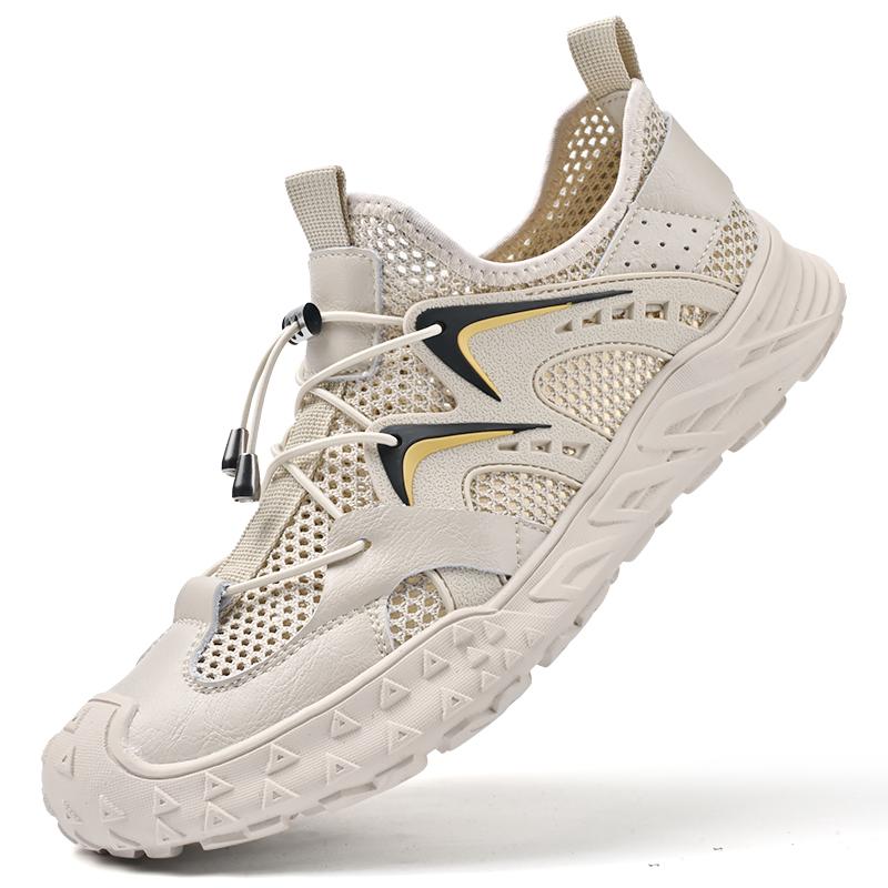 Fashion Summer Men Minimalist Outdoor Sandals Tendon Sole Slip on Casual Office Flats New Soft Bottom Antiskid Hollow Out Walking Shoes