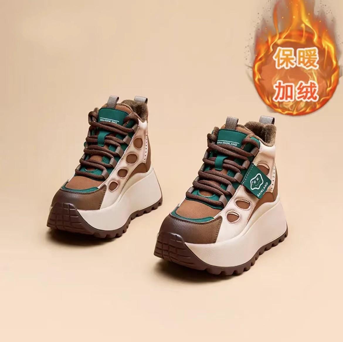 

Платформенные кроссовки для женщин весенние с небольшой внутренней высотой, повседневные спортивные туфли 37