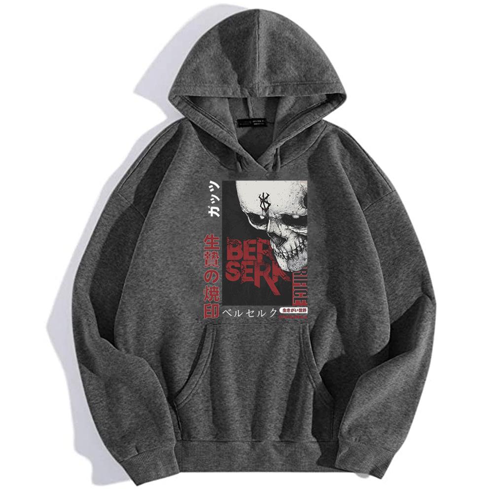 Japanese Animation Berserk Men Hoodies Boys Harajuku Girls Pullover Fancy Music Gift Casual Loose Comfortable Sweatshirt