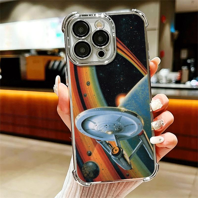 Star Movie T-Trek Soft Phone Case For iPhone 15 16 17 Air 14 Pro Max 16E Plus 13 12 Mini Plating Anti-Fall Fundas