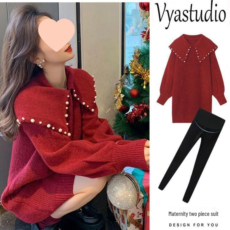 

Women s Fashionable Maternity Sweater Dress - New Arrival for Spring, Summer, Autumn, Winter M