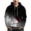 3D Full Print Topographic Hoodie Men Purple Blue Contour Abstract Map Texture Drawstring Loose Casual Hooded Sweat Top
