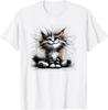 Funny Cat Art Print T-Shirt Unisex T-Shirt