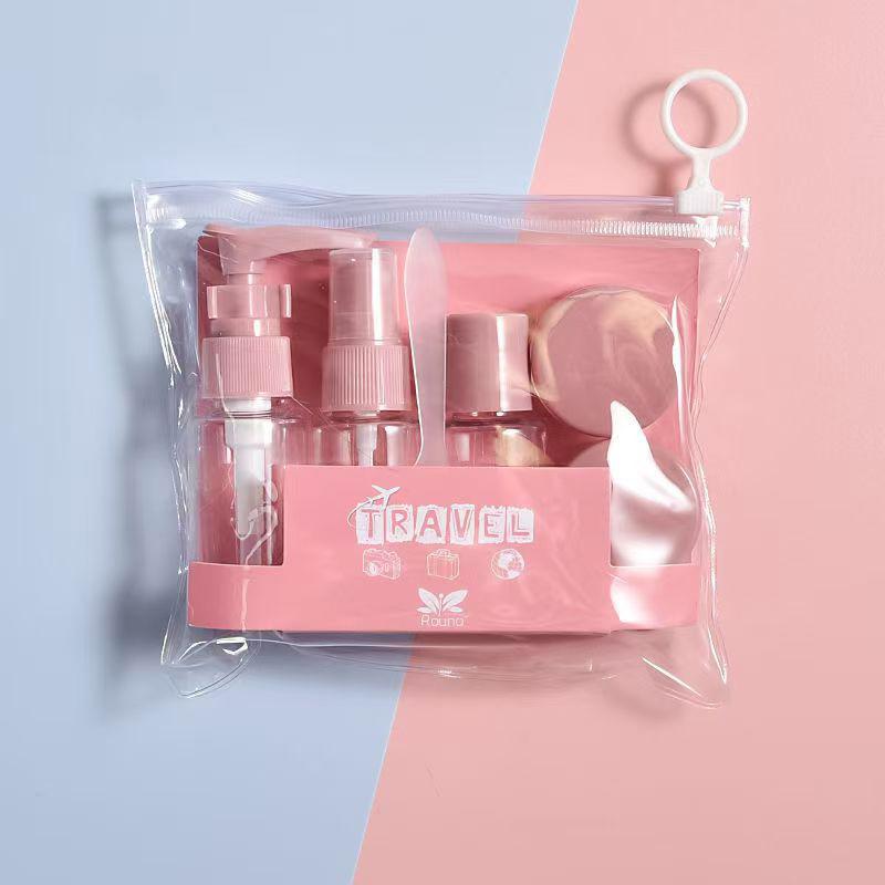 Kit de 6 Frascos de Tamanho Viagem à Prova de Vazamento Recipientes Portáteis para Higiene Pessoal Vazio Cosmético Loção Tônico Spray Shampoo Essenciais Creme