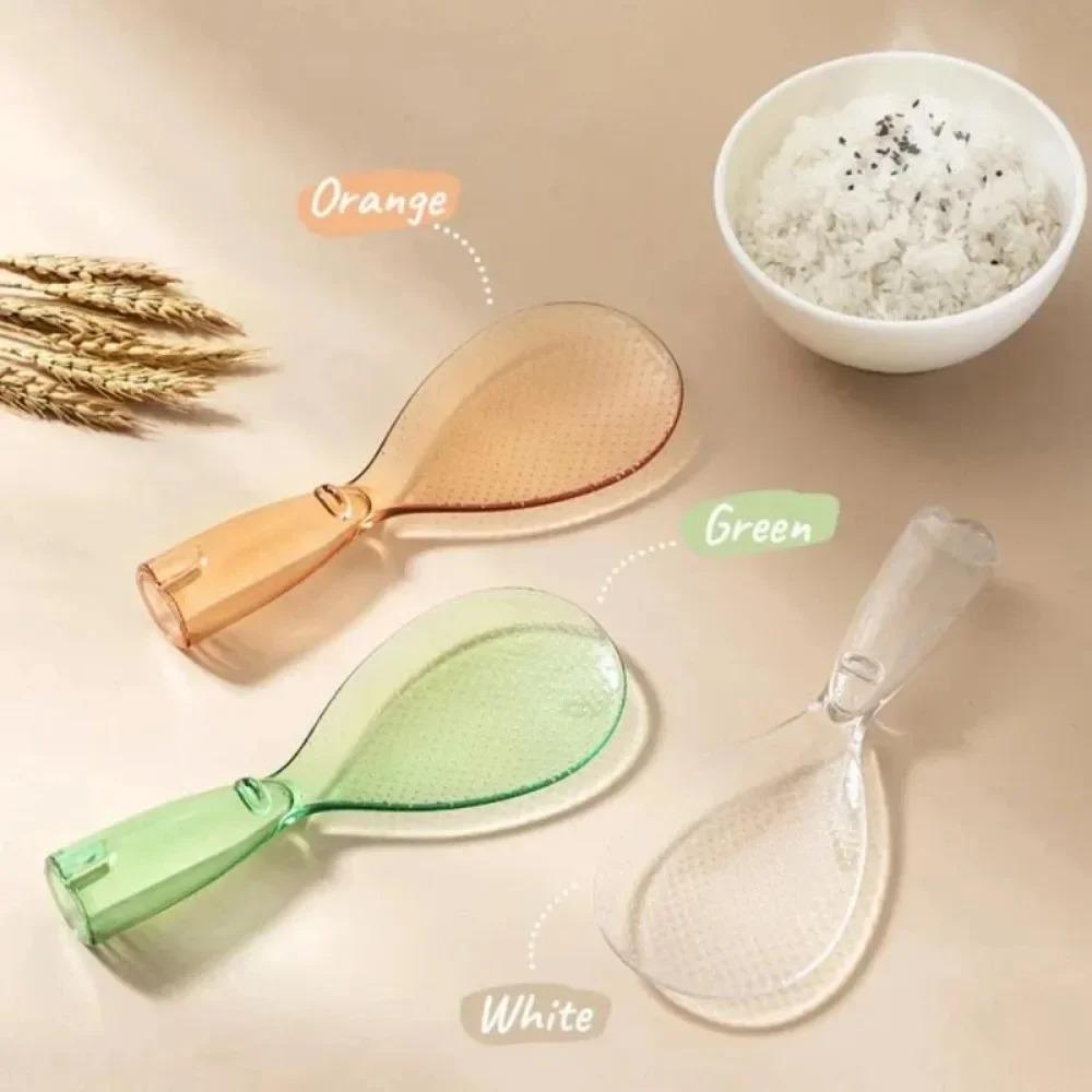 Household Non-stick Rice Spoon Standable Little Monster Rice Spoon Cute Transparent Porridge Shovel Paddle Safe Cooking Scoop