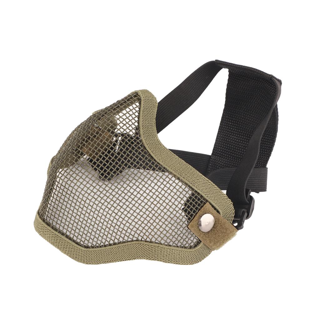 Half Face Guard Protective Steel Mesh Cool Design 54 To 62cm Head Cover for Outdoor Activities