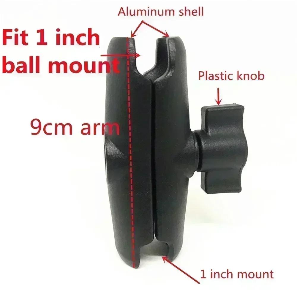 Jadkinsta 1 or 1.5 Inch Rubber Ball Mount To Aluminum Motorcycle Round Square Mounting Base Plate for Gopro Camera Cellphones