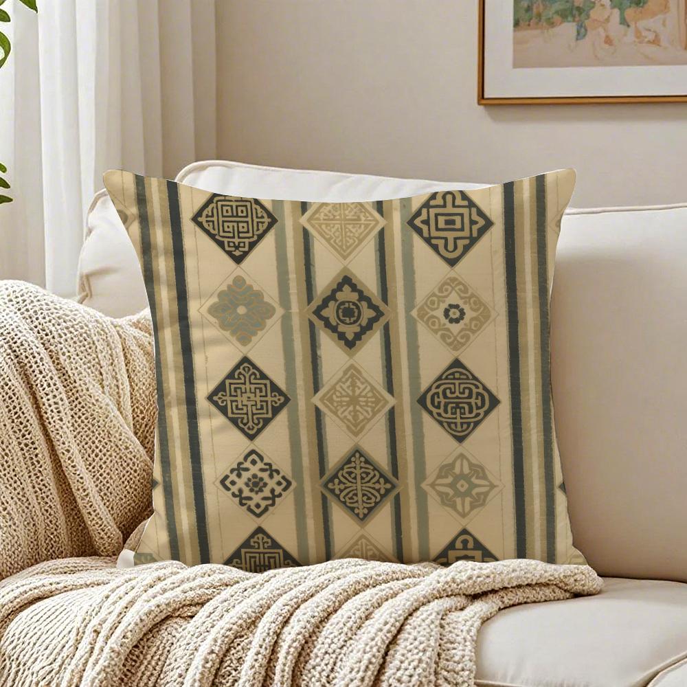 simple Elegant Retro check pattern Cushion Cover Pillowcase Antidustmite living Room Sofa Decor Cushion Room