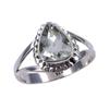 Natural Green Amethyst Gemstone 925 Solid Sterling Silver Gift Ring S.7.5 J1D92