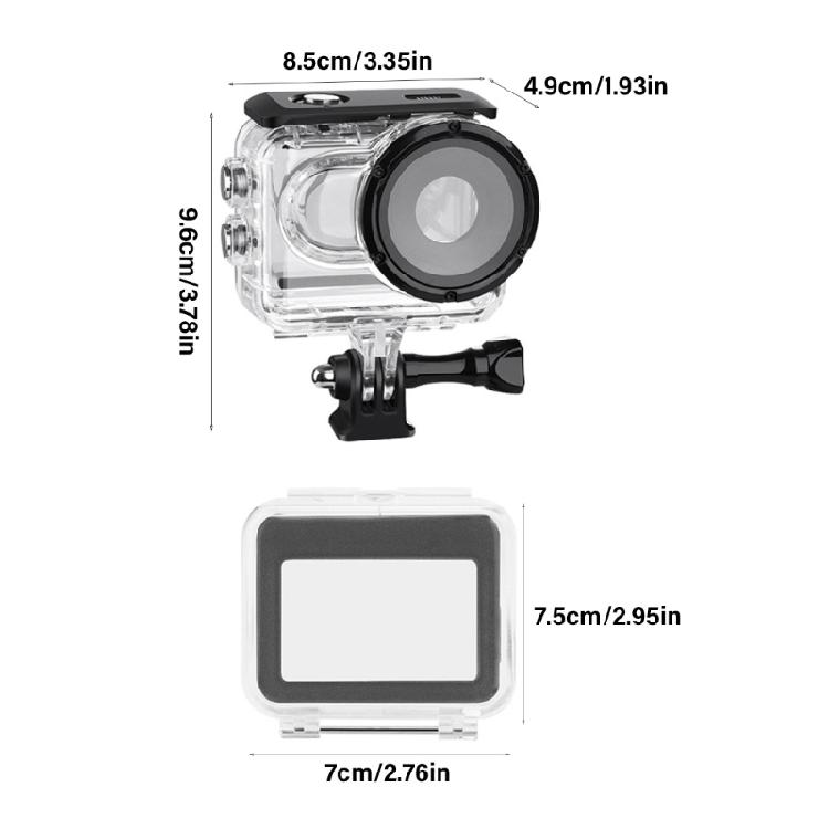 Underwater Housing Case For 360 GO3/3S Cameras Easy Touch Control Optional 30 Meter Dive Capacity