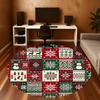 1pc Christmas, Pattern Round Chair Mat Area Rug - Non-Slip, Floor Mat for Office, Bedroom, and Indoor Decor -1002195