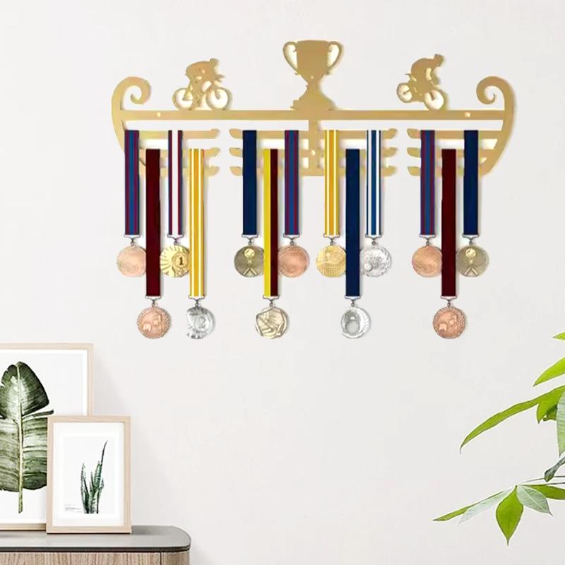Factory Direct Custom Large Wall Hanger Metal Medal Display Rack for Bulk Medals & Awards Storage
