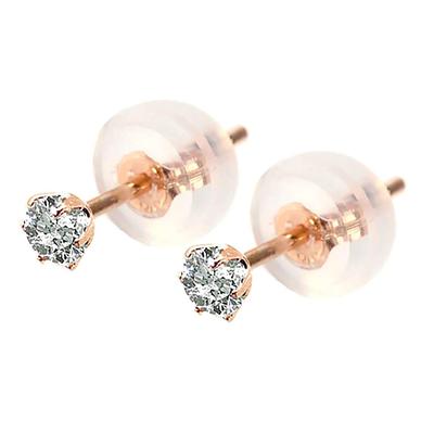 PLUSTER Øreringe Diamant Platin 18K K18 Pink Guld Naturlige Diamant Øreringe med Lås Simple Autentiske Små Populære Stilfulde Kvinder Fødselsdag
