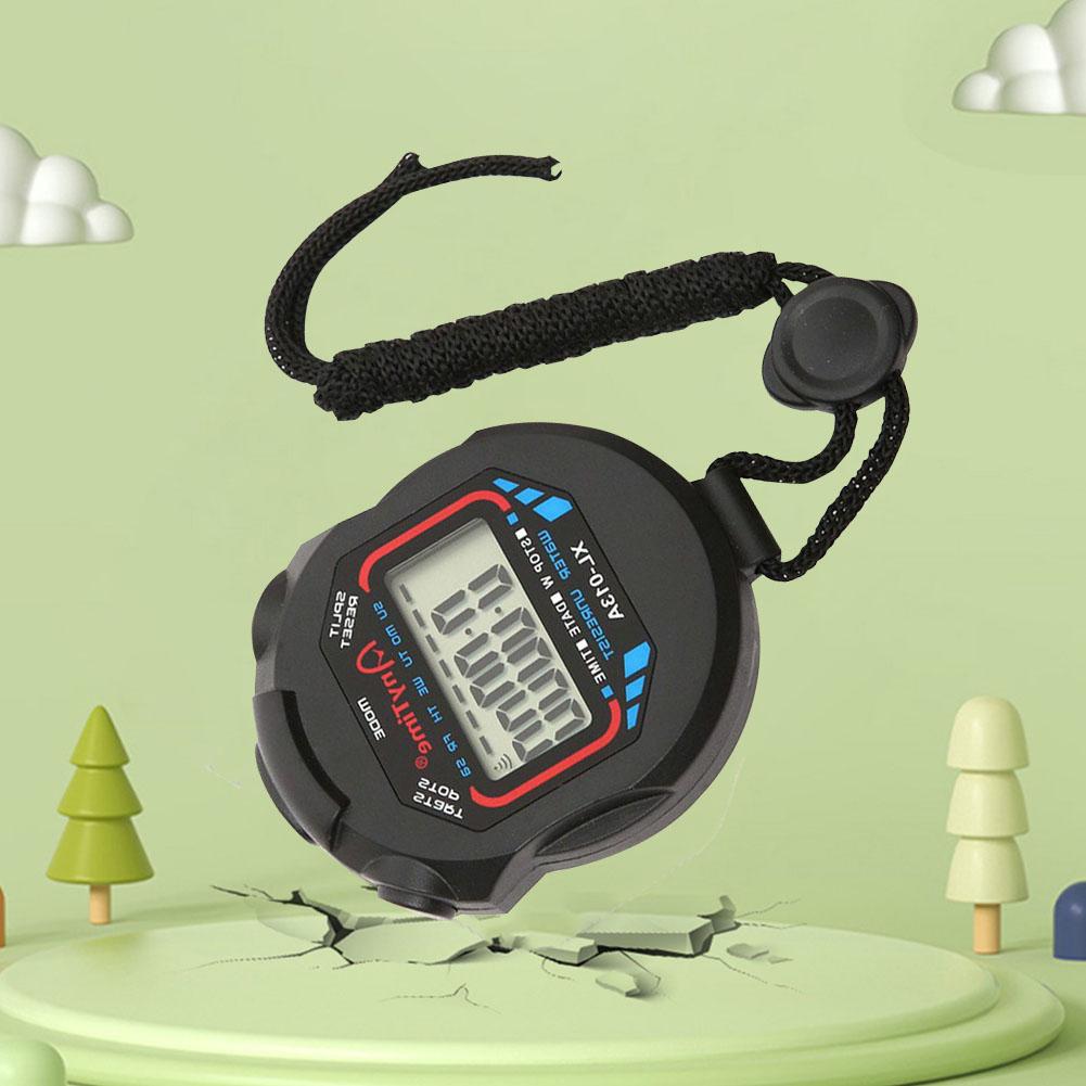 Multi-Function Electronic Stopwatch Handheld Chronometer Waterproof Pocket Stopwatch Stop Watch Timer LCD Display for Match
