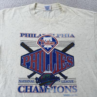 Used Vtg Philadelphia Phillies T-Shirt L/XL MLB Baseball World Series 90er