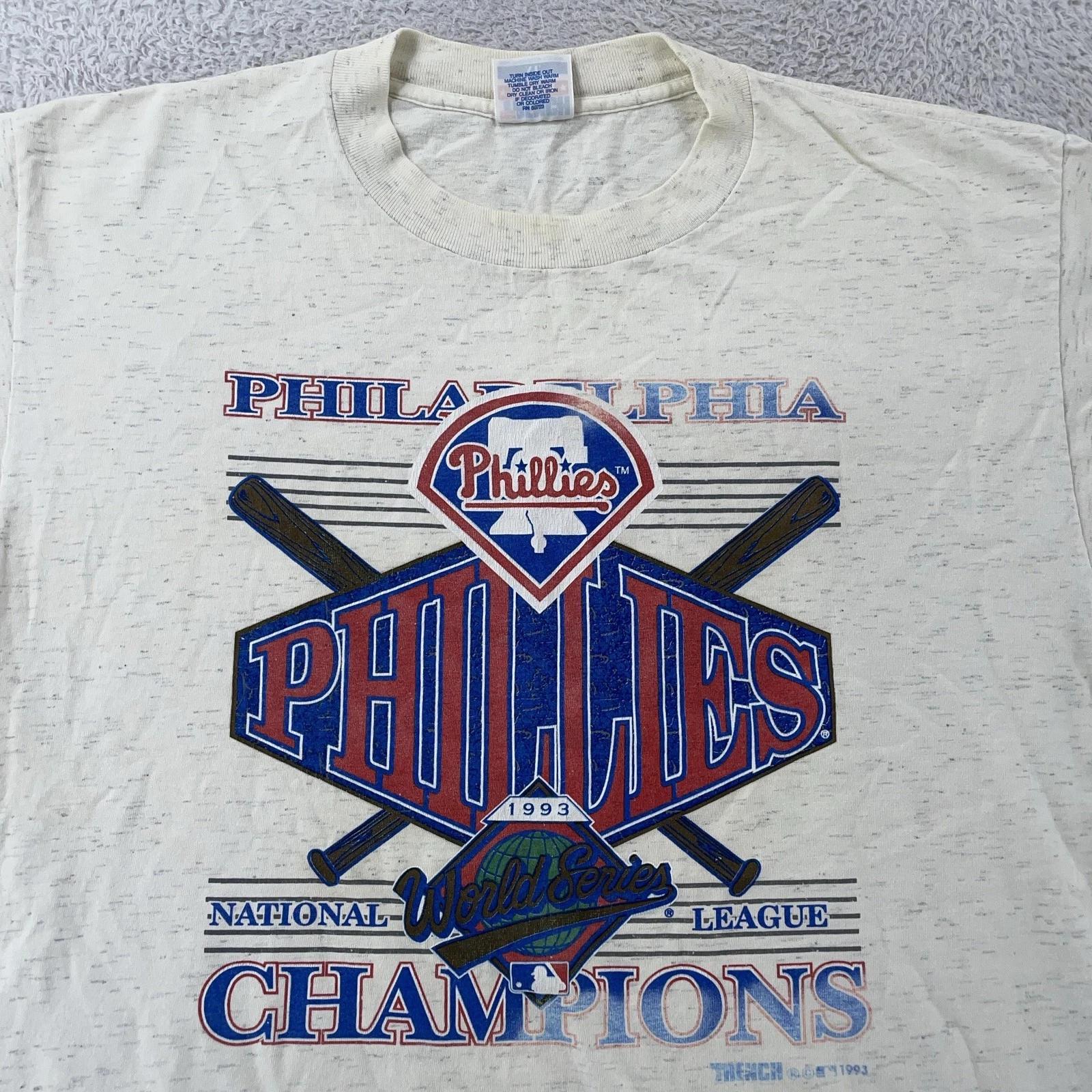 

Потертая винтажная футболка Philadelphia Phillies L/XL MLB Бейсбол Мировая серия 90-х L