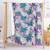 Blanket 2D Digital Printed Flannel Flower Leaf Blanket Blanket Minimum Order
