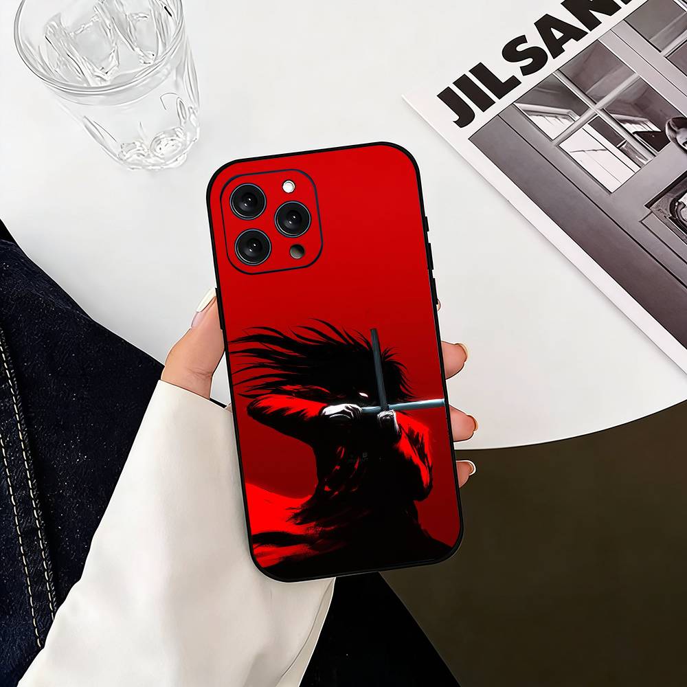 A-Alucard H-Hellsing Anime Phone Case For iPhone 17, 16,15,14,13,12,11 Plus,Pro Max, Others Soft Black Cover