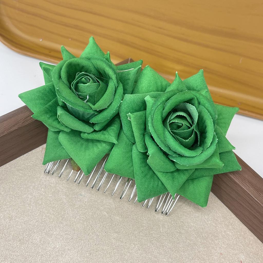 Neuer Braut Künstliche Rose Blume Haarnadel Samtstoff Haarkamm Frauen Hochzeit Brautjungfer Party Accessoires Haarspange Schmuck