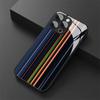 Colorful Vertical Bar Tempered Glass Phone Case for iPhone 17 Pro Max 13 12 11 Pro 16 15 14 Plus X XS XR 7 8 SE2 16E 17Air Cover