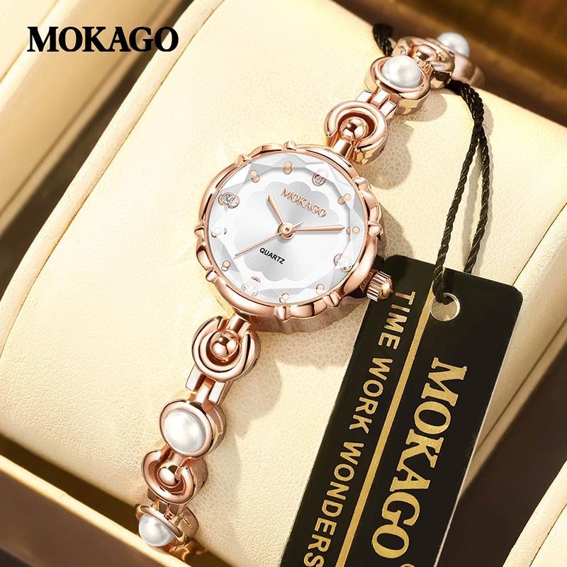 MOKAGO Women s Korean Style Waterproof Quartz Bracelet Watch