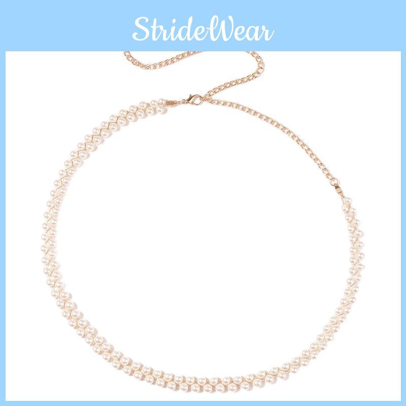 Fashion Pearl Waist Jewelry With Gold Thread For Women Seasonal Summer And Winter Wear