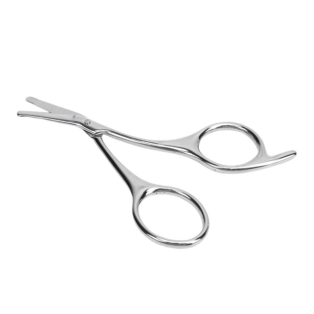 Small Grooming Scissors Stainless Steel Ergonomic Design Rounded Tip Small Nasal Hair Scissors for Eyebrow