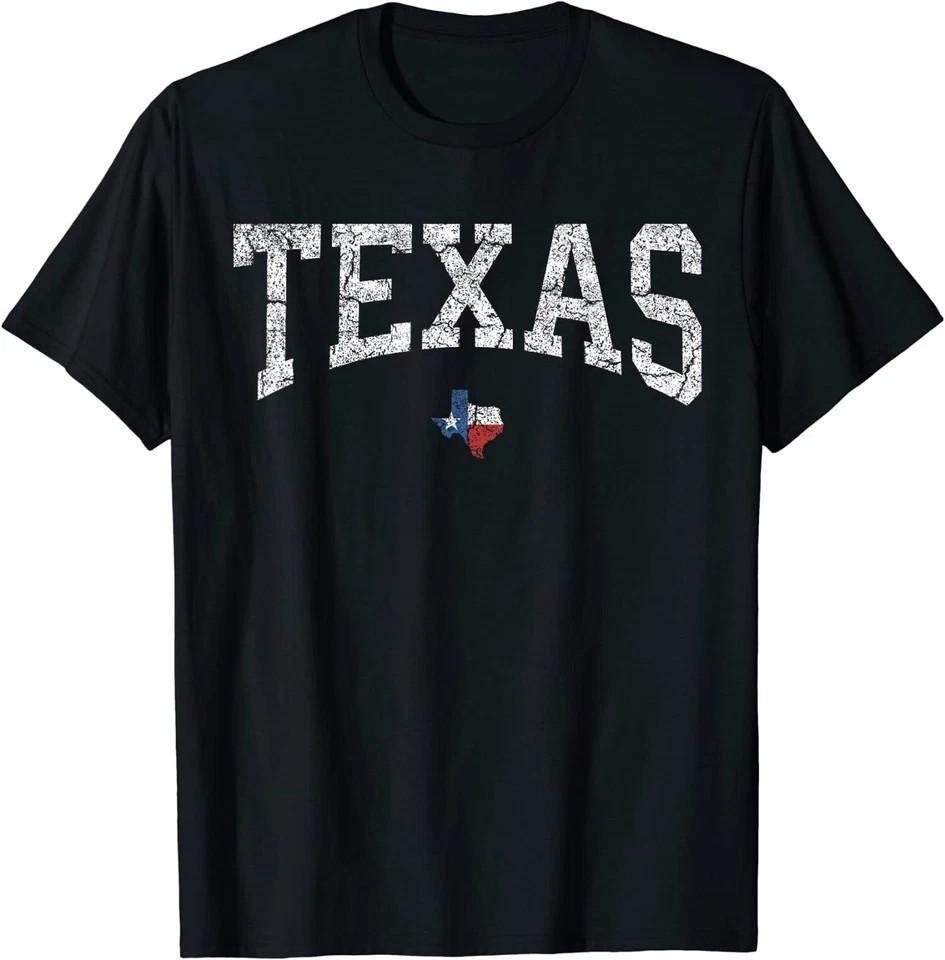 Texas State Map Flag Distressed USA Gift Unisex T-Shirt S разноцветный
