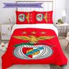 3pcs B-Benfica Design Cover Set - HD Printed Bedding with 1 Cover and 2 Pillowcases - Perfect for Home and Dorm Decor