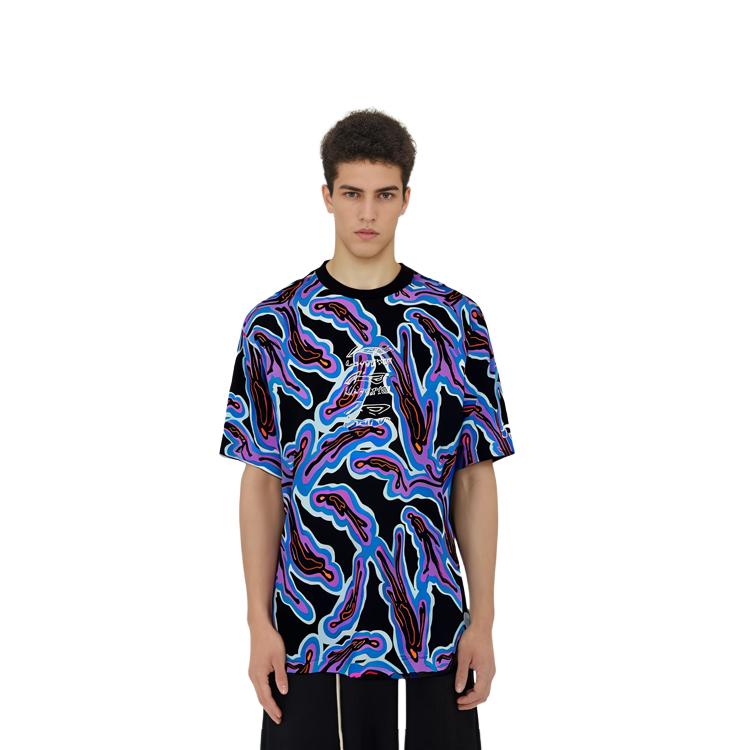 Li Ning Loose Casual Round Neck T-Shirt Color Block Men Tops AHSR373-1