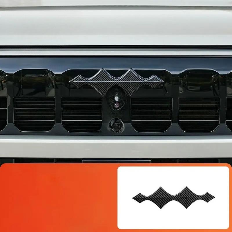 For BYD Leopard 8 DENZA B8 2025 2026 3D ABS Sticker Car Front Emblem Badge Decals Black Badge Logo Emblem Cover Car-Styling