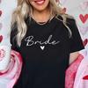 Bridal Shower Shirt for Women, Team Bride Squad Bachelorette Party Tops, Bridesmaid T-shirt, Wedding Fashion Clothes for Girls
