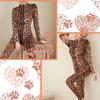 Catsuit Bodysuit Sexy Cosplay Leopardenmuster Katzenkostüm Ganzkörperstrumpfhose Leoparden-Bodystrumpfhose Langarm Sexy Extrem Süß Beliebt [MONEON]