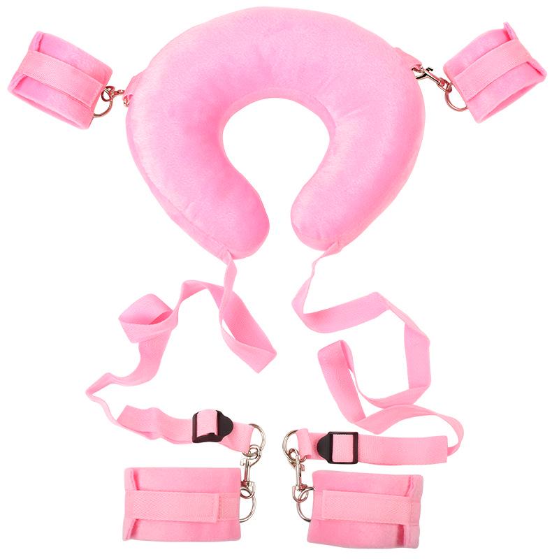 Soft Neck Pillow Open Leg Props Handcuffs Anklecuffs BDSM Bondage Kit Erotic Sex Toys for Couples Women Men Roleplay Adult Games