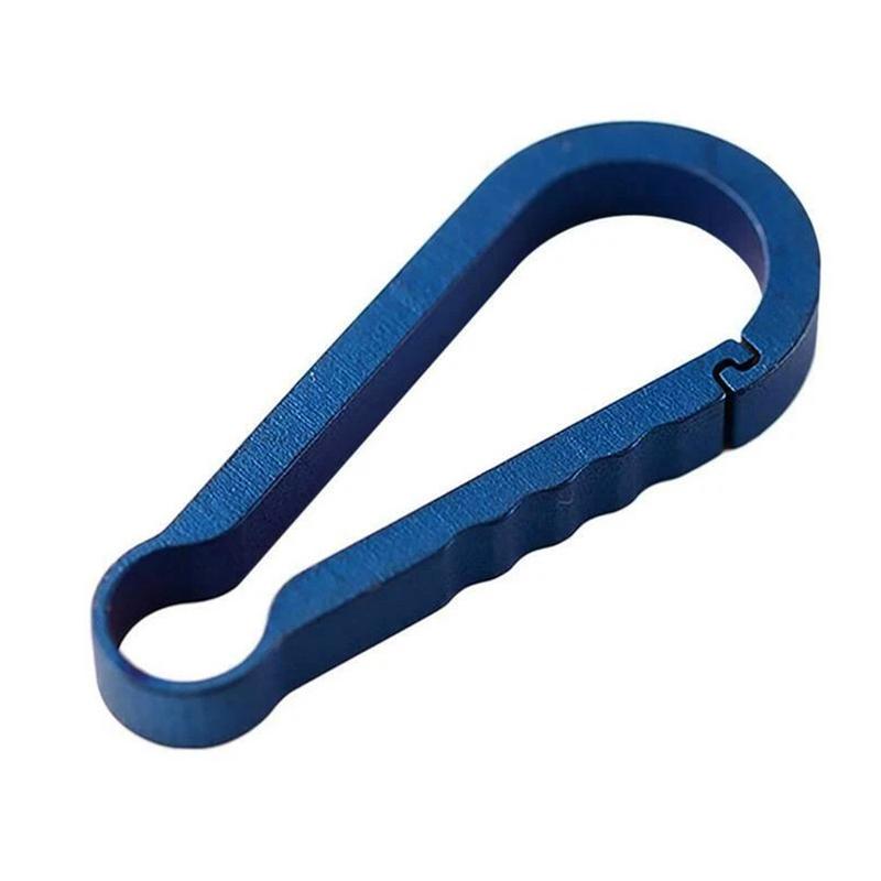 1Pc Titanium Alloy 5.9CM Buckle Hook Backpack Hook Clip Outdoor Keychain Climbing Carabiner